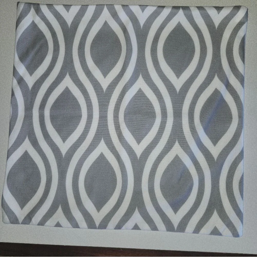 Gray and White Pattern Pillowcases, Set Of 4, 4 Patterns, 18